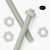 2x Natural Nylon PA66+GF M16 x 1000mm Threaded Rods, Studding + 4 Nuts