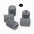 50x Grey PVC Plastic M8 x 10mm Slotted Grub Screws, Set Screws