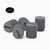 50x Grey PVC Plastic M8 x 10mm Slotted Grub Screws, Set Screws