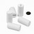 50x White Polypropylene Plastic M5 x 10mm Slotted Grub Screws, Set Screws