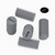 50x Grey PVC Plastic M5 x 10 mm Slotted Grub Screws, Set Screws