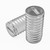 50x Clear Polycarbonate Plastic M6 x 12mm Slotted Grub Screws, Set Screws