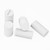 50x White Polypropylene Plastic M8 x 16mm Slotted Grub Screws, Set Screws