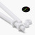2x White PTFE M4 x 300mm Threaded Rods, Plastic Studding + 4 Nuts