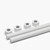 2x White Polypropylene (PP) M8 x 300mm Threaded Rods, Studding + 4 Nuts