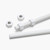 2x White Polypropylene (PP) M8 x 300mm Threaded Rods, Studding + 4 Nuts