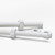 2x White Polypropylene (PP) M10 x 300mm Threaded Rods, Studding + 4 Nuts