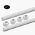 2x White Polypropylene (PP) M12 x 300mm Threaded Rods, Studding + 4 Nuts