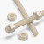 2x Natural Nylon PA66 M12 x 300mm Threaded Rods, Plastic Studding + 4 Nuts