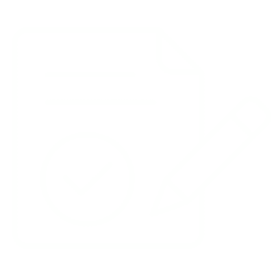 Paper with checkmark and pencil