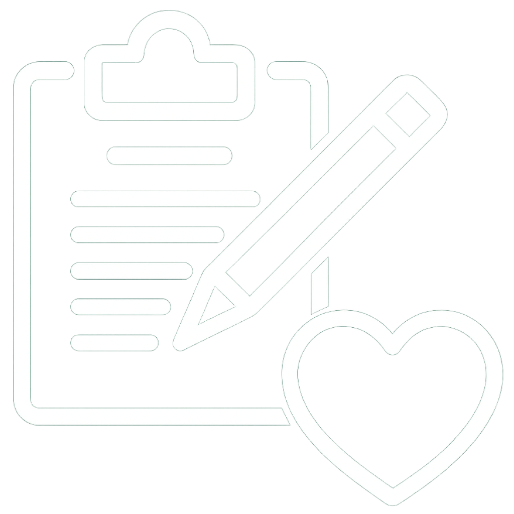 Clipboard with heart