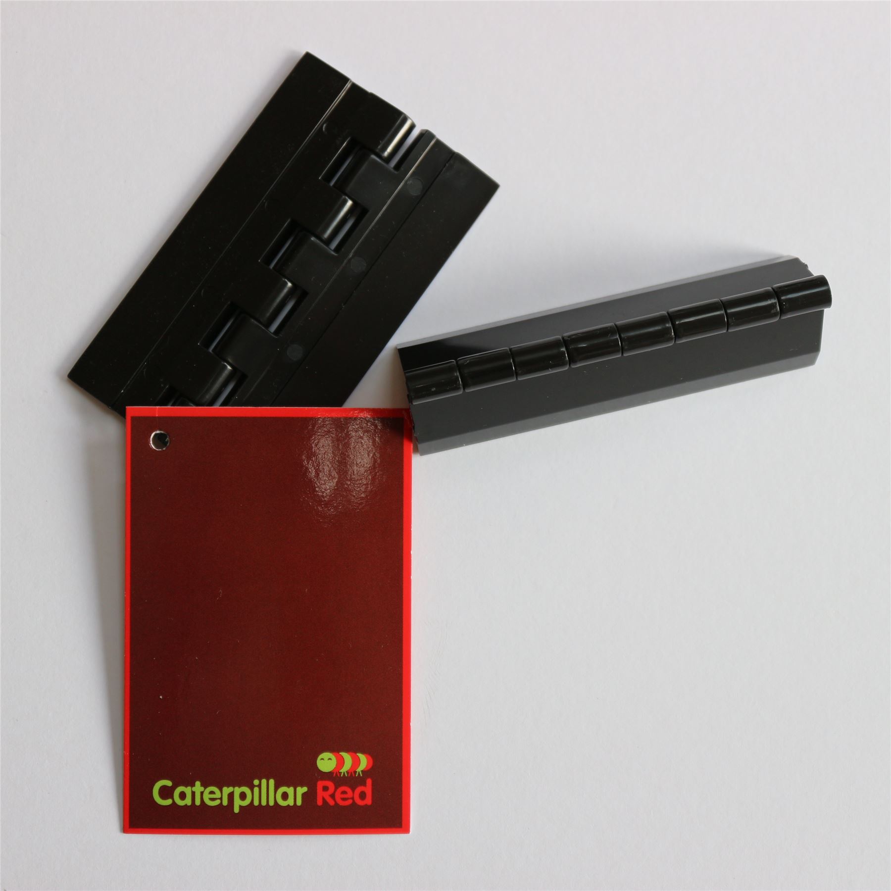 2x BLACK Acrylic Hinges 75mm x 45mm BLACK Hinges, Continuous Acrylic Piano Hinge