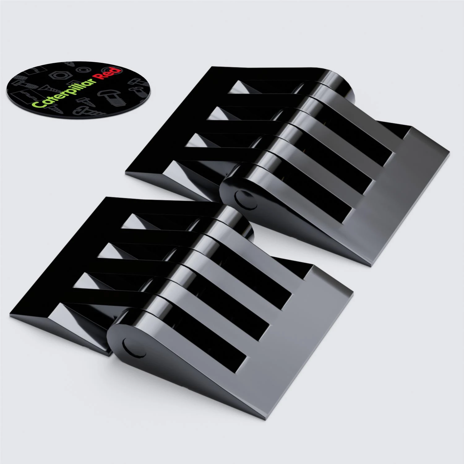 2x Black Acrylic Monster Piano Hinges 33 mm x 50 mm, Continuous Hinges