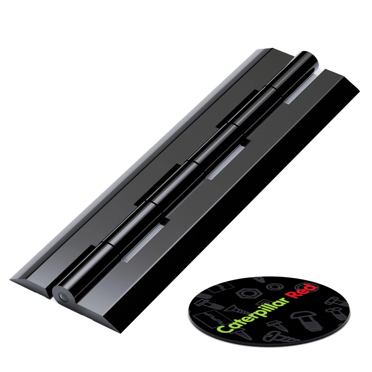 Black Acrylic Piano Hinges 150 mm, Continuous Plastic Hinges