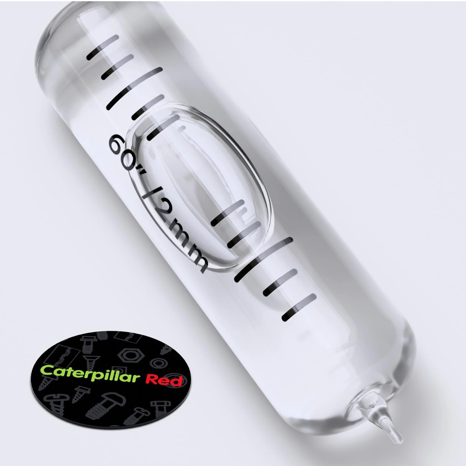 Replacement Level Glass Vial, Spirit Bubble Level, With Nib, 35 mm x 10 mm