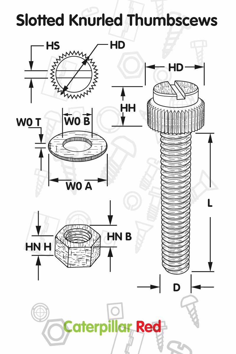 60x Clear Acrylic Slotted Knurled Thumbscrews M6 x 60 mm, Nuts & Washers