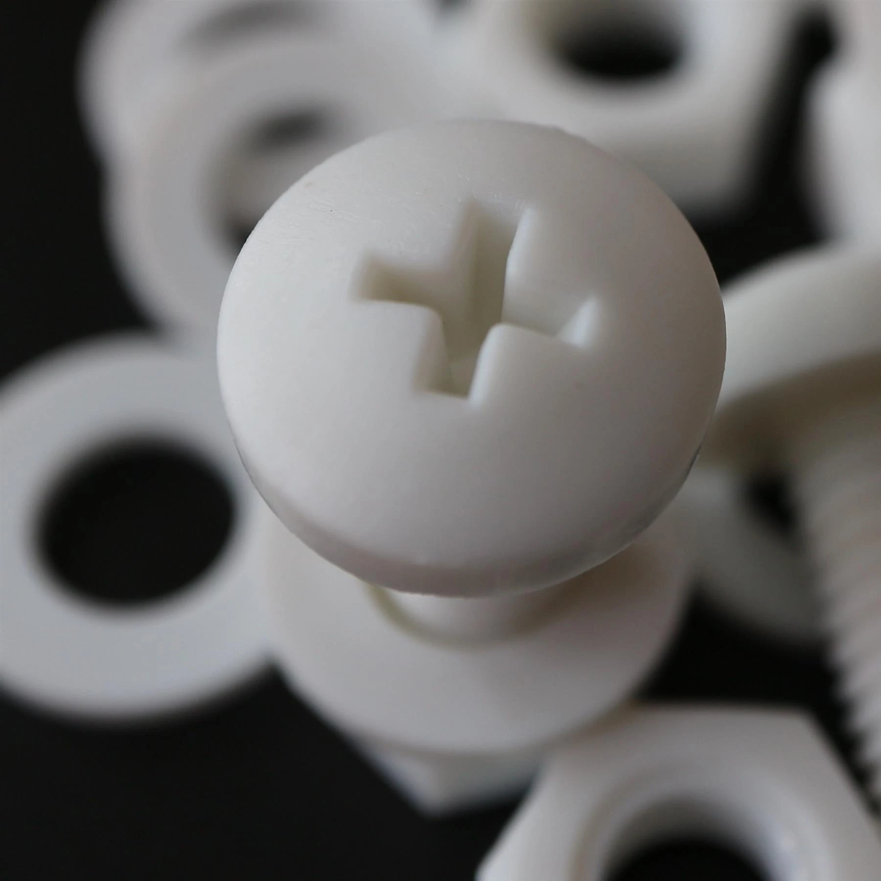 160 x White M3, M4, M5, M6, M8 - Philips Pan Head Screws Polypropylene (PP) Plastic Nuts and Bolts, Washers, Water Resistant, Anti-Corrosion, Chemical Resistant,