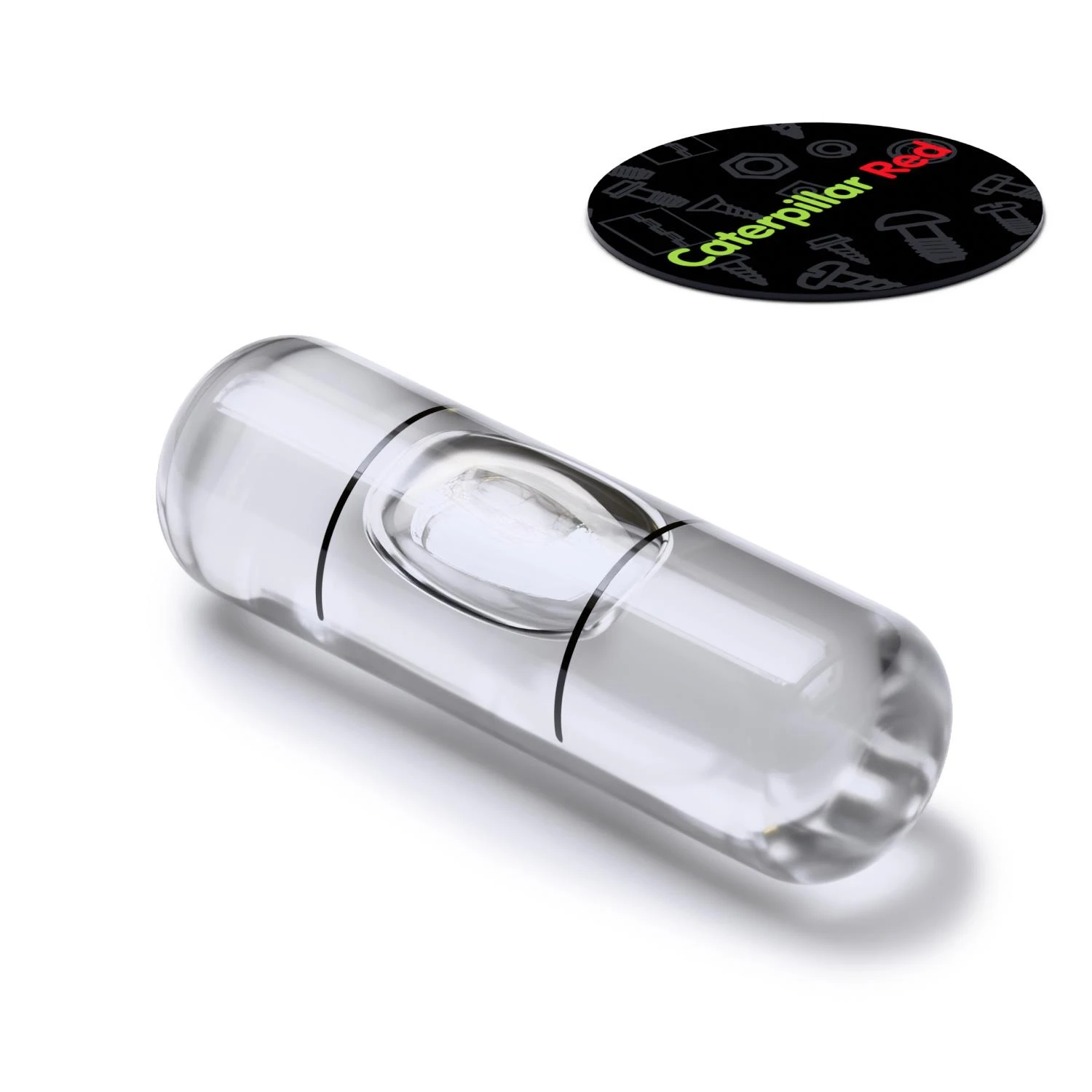 Replacement Level Glass Vial, Spirit Bubble Level, No Nib, 25 mm x 8 mm