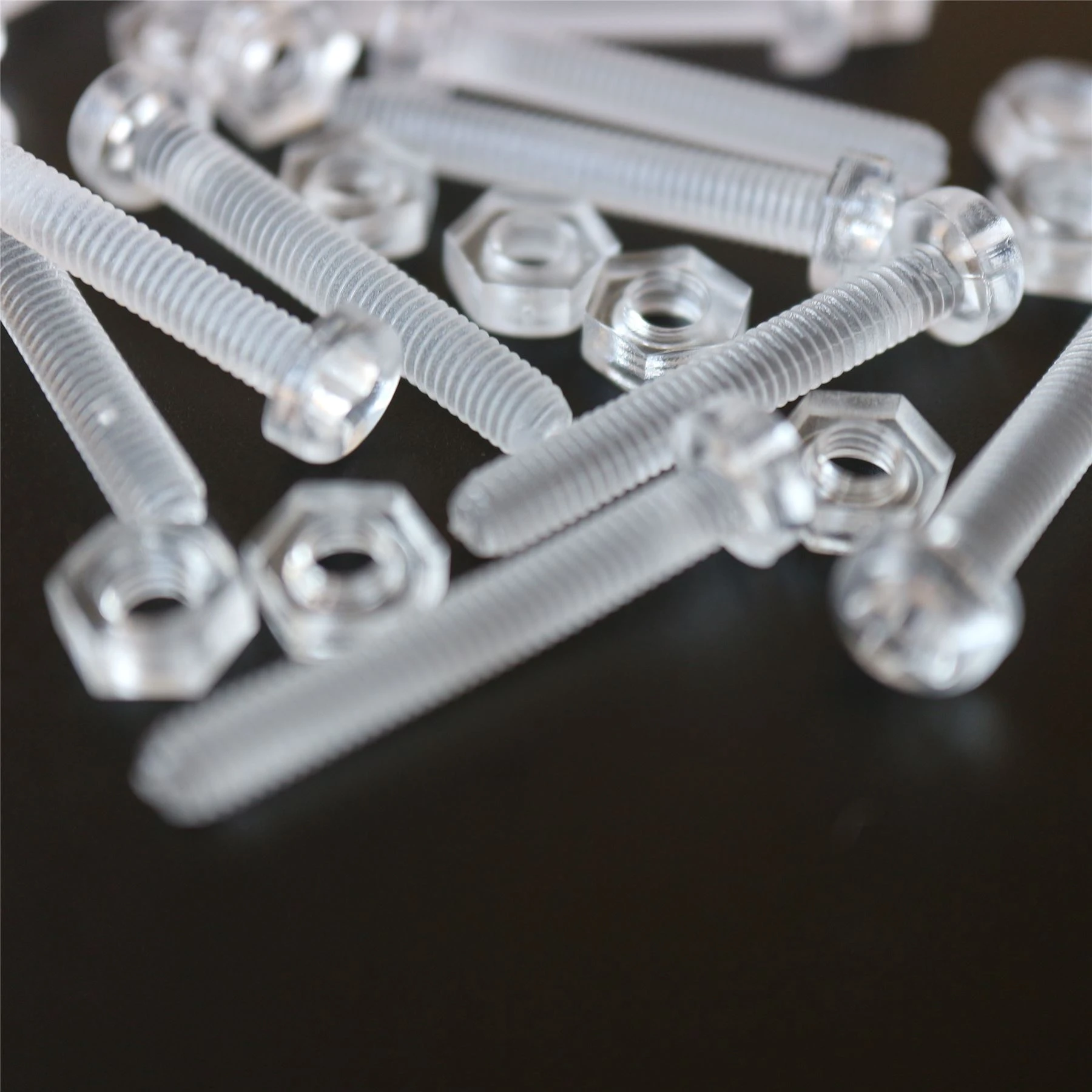 20 x Transparent Clear Acrylic M3 x 20mm, Nuts & Bolts, Acrylic Plastic Screws