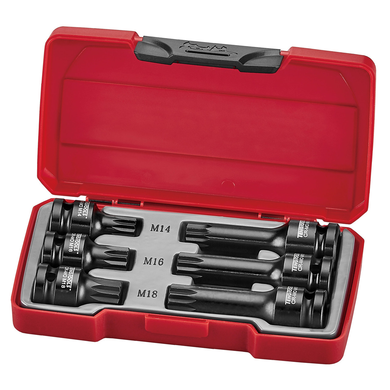 Teng T9206 6pc 1/2" dr spline impact socket set