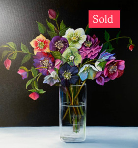 Original Still life Acrylic realism painting ‘winter roses’ Original Still life Acrylic realism painting ‘winter roses’