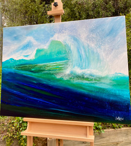 NEW Original series from Sarah seascape 'Ocean wave I ' acrylic painting NEW Original series from Sarah seascape 'Ocean wave I ' acrylic painting