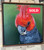 Original canvas painting Australian Bird Series Gang Gang Cockatoo 'cutie pie'  walnut stained timber float frame included
