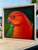 Original Painting as part of my Tasmanian 0ak framed Australian bird portrait series Male King Parrot