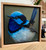 Original Painting as part of my oak framed Australian bird series Male Superb Wren