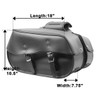 Zip-Off and Throw Over Motorcycle Saddlebags- SD4068Plain-Sizing