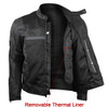 Advance Vance VL1624B Mens All Weather Season CE Armor Mesh Motorcycle Jacket - detail