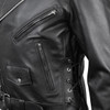 Vance VL515TG Mens Premium Cowhide Conceal Carry Insulated Liner and Side Laces Classic MC Motorcycle Biker Black Leather Jacket - side 