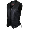 Jafrum LV777 Womens Black Six Pocket Concealed Carry Premium Cowhide Leather Vest