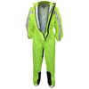 Mens RS5004 High Visibility Neon Green Yellow One Piece Motorcycle Rainsuit Rain Gear - Detail View