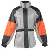 Vance RS35G Men's Two Piece Orange and Silver Reflective Piping Rainsuits Motorcycle Rain Gear