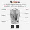 Vance VL914 Men's Black Premium Cowhide Zipper and Snap Closure Concealed Carry SOA Style Leather Biker Motorcycle Vest - Infographics