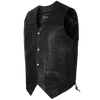 Vance VL915 Men's Black Premium Cowhide Ten Pocket Leather Vest-MAIN