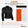 Advance Vance VL1673B Womens Black All Weather Season CE Armor Mesh Motorcycle Biker Riding Jacket - size chart