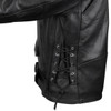 Vance VL515S Mens Conceal Carry Zip-out Insulated Liner and Side Laces Classic MC Motorcycle Biker Black Leather Jacket