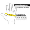 Scorpion Skrub Vented Motorcycle Gloves - Measurements