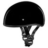 Daytona Skull Cap Half Helmet - Gloss Black