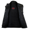 Zipper and Snap Closure Concealed Carry SOA Style Leather Vest - Open View