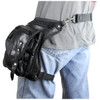 Vance VA565 Men and Women Black Leather Multi-Function Concealed Carry Biker Motorcycle Drop Leg Fanny Pack Thigh Bag