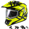 GMax GM11S Trapper Snow Helmet With Electric Shield - Black/Hi-Viz