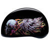 Daytona Skull Cap Skull Wings Half Helmet - Left View