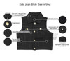 KV743 Kids Childrens Boys Girls Biker Motorcycle Jean Style Black or Blue Denim Vest - Infographics