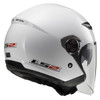 LS2 OF569 Track Helmet - Pearl White Rear View