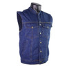 Denim Patch Holder Conceal Carry Pocket Vest - Blue
