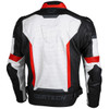 Cortech Apex V1 Leather Motorcycle Jacket-White/Red