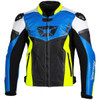 Cortech Apex V1 Leather Motorcycle Jacket-Blue/Hi-Viz